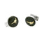 Laksen Pheasant Cufflinks in Green & Gold LAKSEN Emmett & Stone Country Sports Ltd