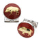 Laksen Wild Boar Cufflinks in Orange Laksen Emmett & Stone Country Sports Ltd