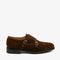 Loake 'Cannon' Dark Brown Suede Double Monk Strap Shoes LOAKE Emmett & Stone Country Sports Ltd