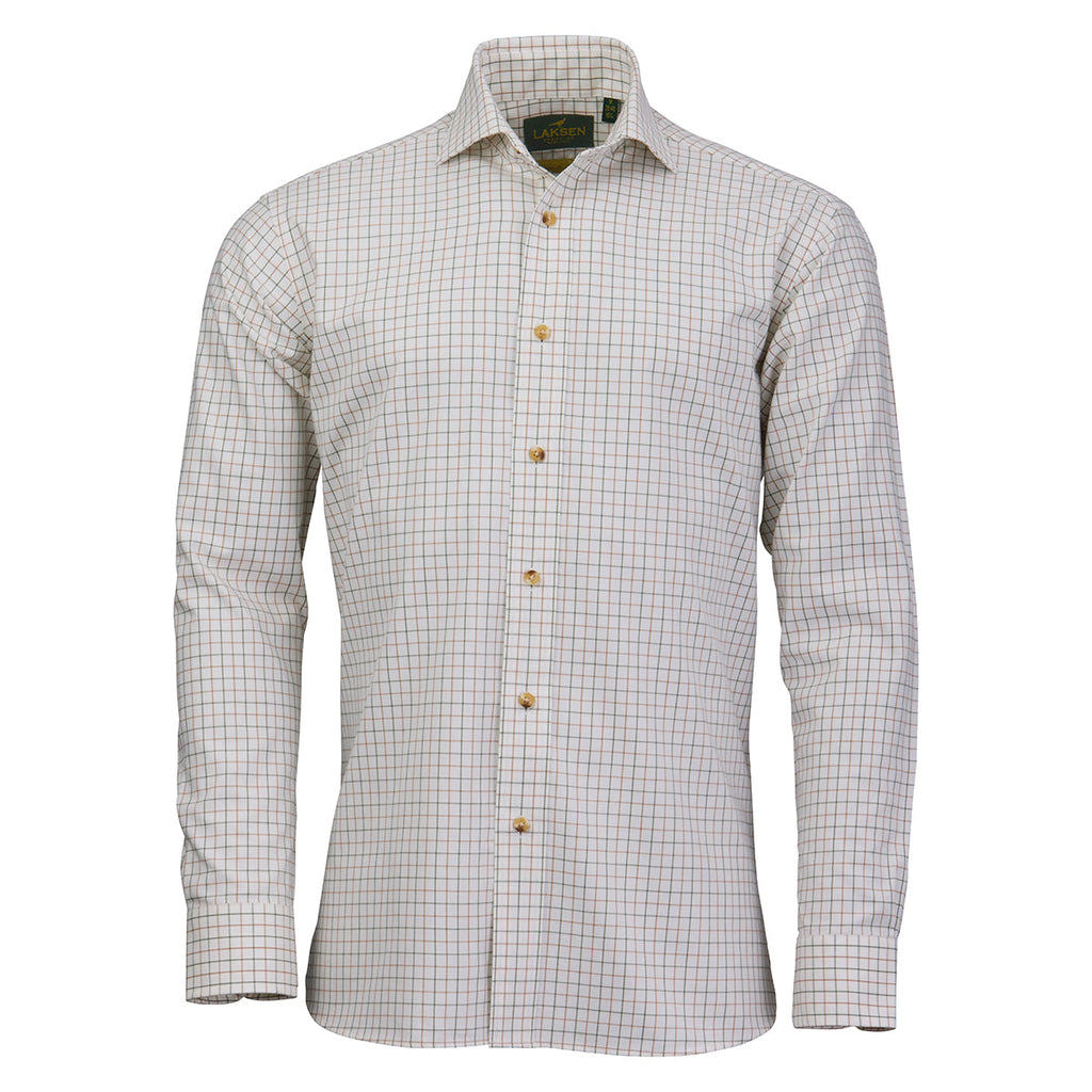 7423 Laksen Irving Cotton/Wool Shirt in Orange – Emmett & Stone Country ...