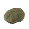Green checkered flat cap on a white background