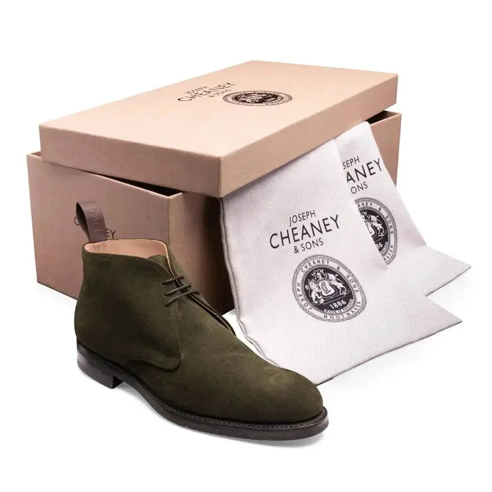 Cheaney Sherwood Chukka Boot in Hunting Green Suede from Emmett