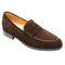 Loake 356 Classic Apron Penny Loafer in Dark Brown Suede Loake Emmett & Stone Country Sports Ltd