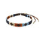 Pampeano Pampa Leather Hat Band - Copper, Light Blue, Navy and Cream Blocks