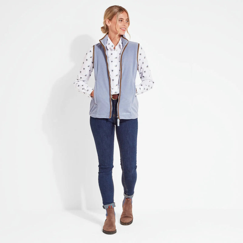 Schoffel Lyndon Fleece Gilet Powder Blue from Emmett Stone