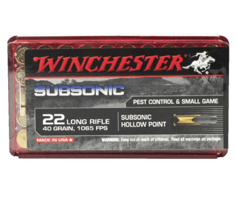 Winchester Subsonic 40gr .22LR Hollow Point
