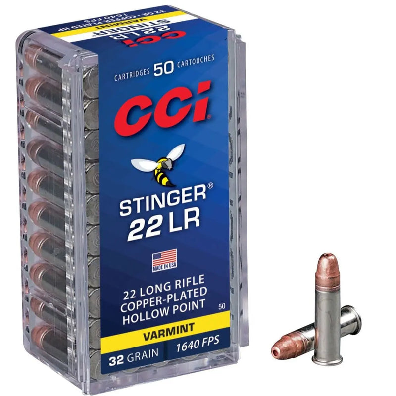 CCI Stinger .22 EX LR 32gr Hollow Point CCI Emmett & Stone Country Sports Ltd