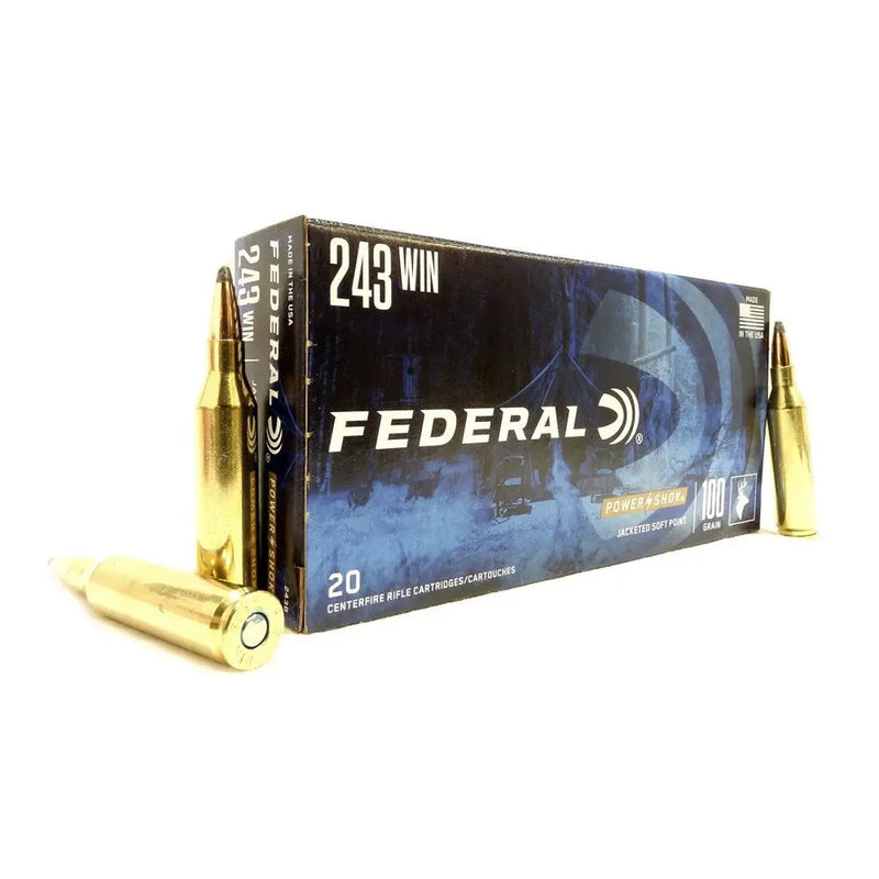 Federal Power Shok .243 WIN 100gr Soft Point Federal Emmett & Stone Country Sports Ltd