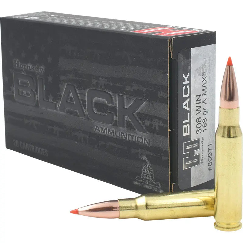 Hornady .308 WIN 168GR A-MAX Black HORNADY Emmett & Stone Country Sports Ltd