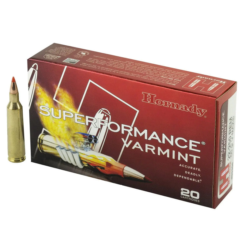 Hornady 22-250 Rem 50gr V-Max x20 HORNADY Emmett & Stone Country Sports Ltd