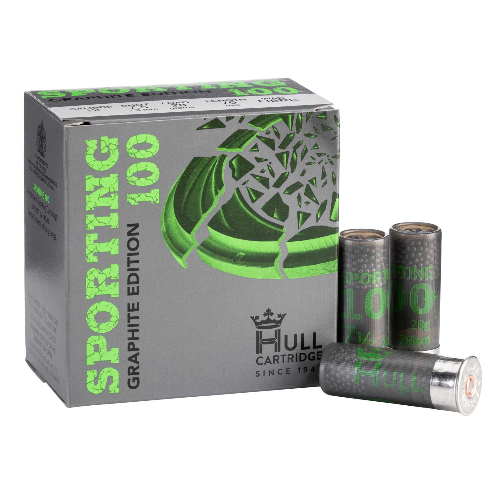 HULL CARTRIDGE 12G Sporting 100 28gr Emmett & Stone Country Sports Ltd